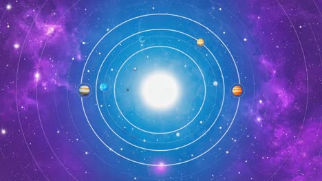 cartoon solar system illustration