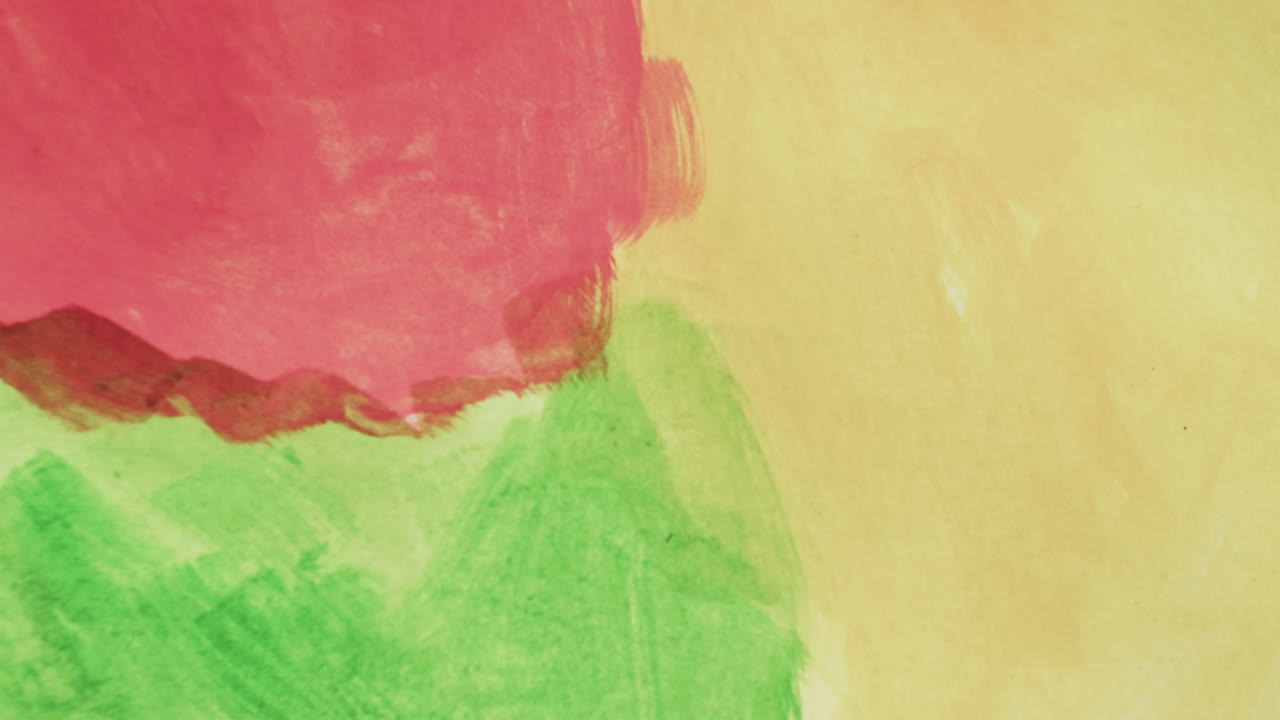 복사 공간 배경으로 빨간색, 노란색 및 녹색 페인트의 비디오