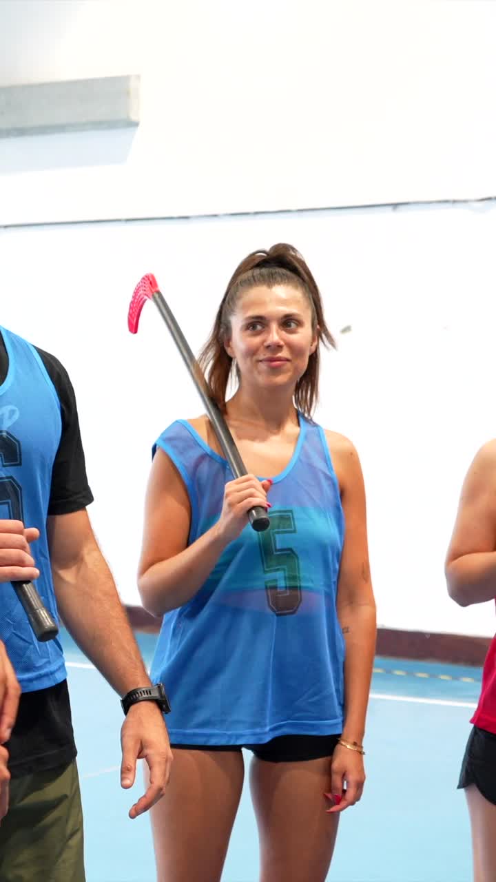 Floorball team workout