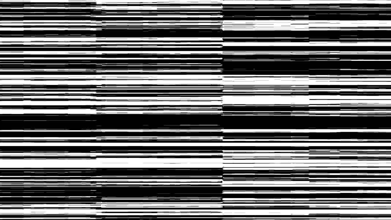 Transizione di rumore con linee orizzontali e glitch digitale astratto