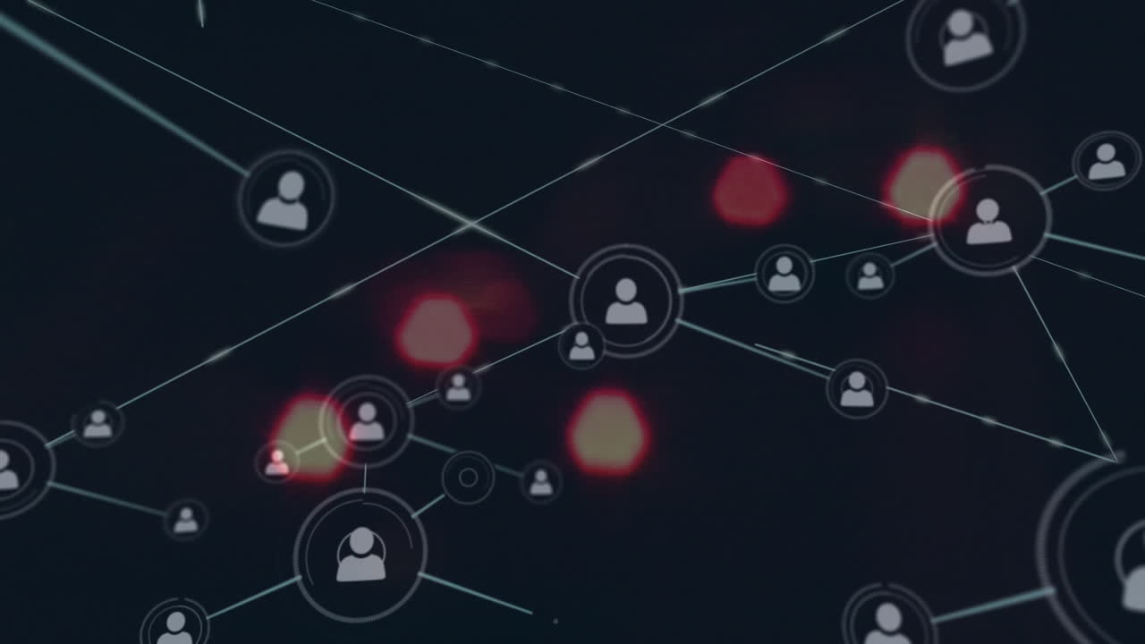 animación de la red de conexiones con las estadísticas sobre el paisaje urbano