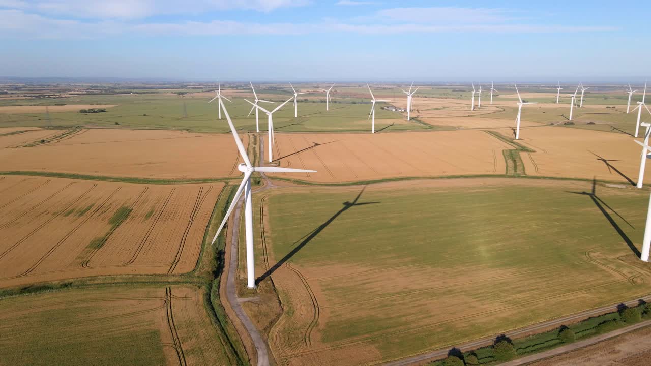 Wind Turbine Source of Renewable and Sustainable Energy, Aerial