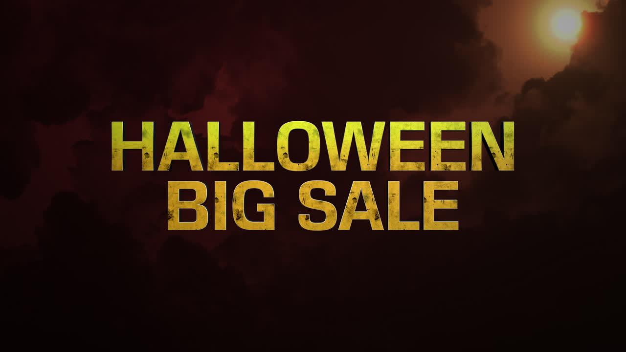 태양과 어두운 구름과 함께 할로윈 큰 판매