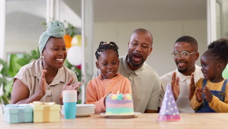 Birthday,-children-party-and-clapping-with-a-black