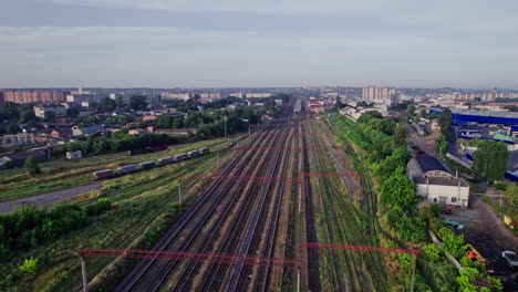 railway station for cargo aerial view