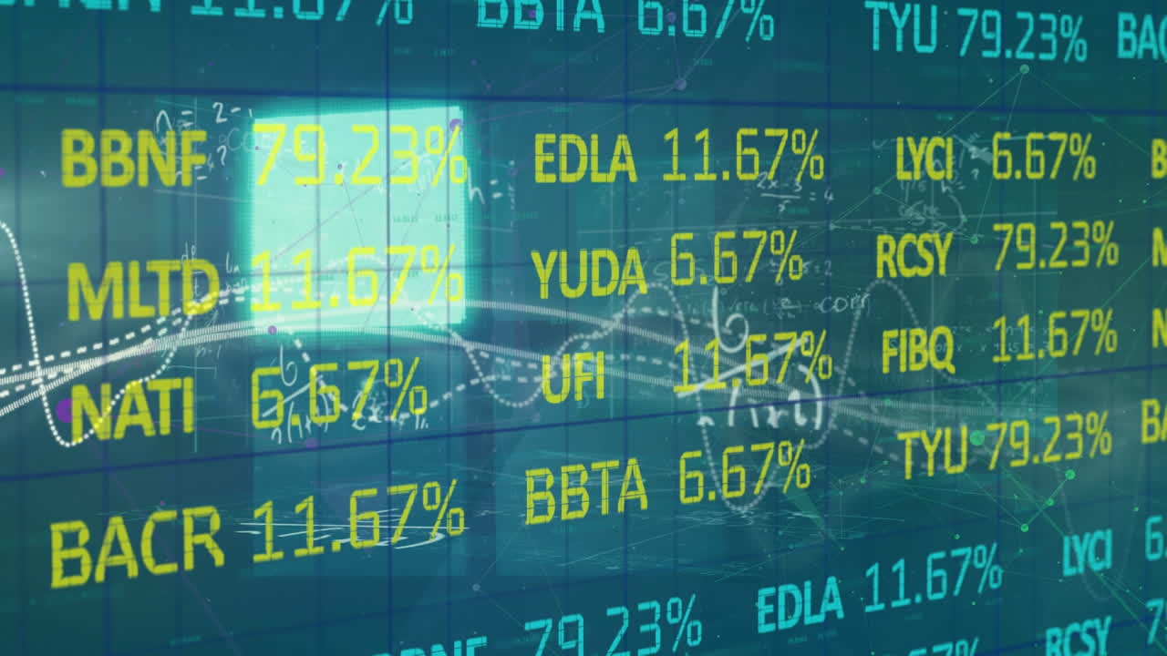 Animation of statistics and data processing over squares