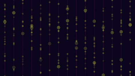 Geometric purple zigzag pattern on black background