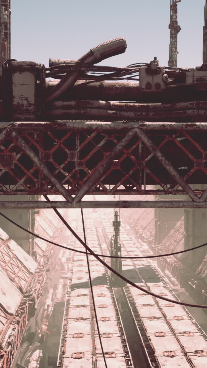 un paisaje industrial futurista