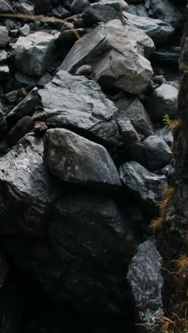 arroyo de montaña y rocas