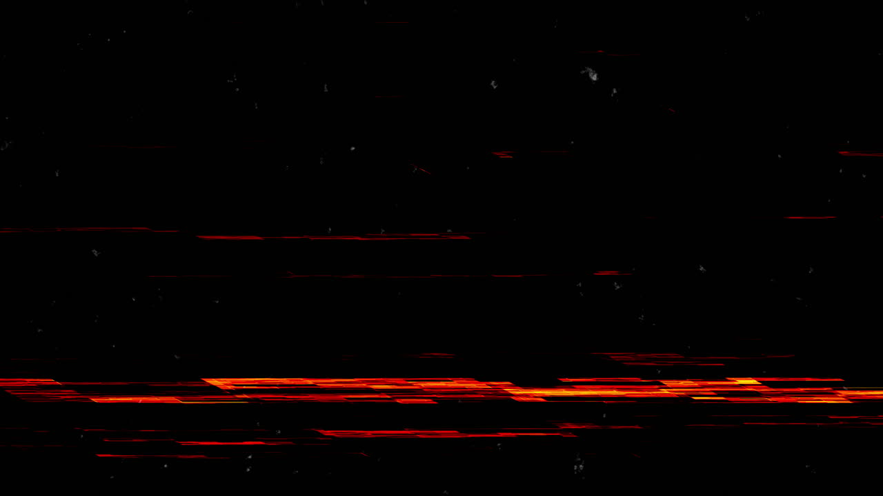 Effetto glitch digitale astratto con linee rosse tremolanti e rumore
