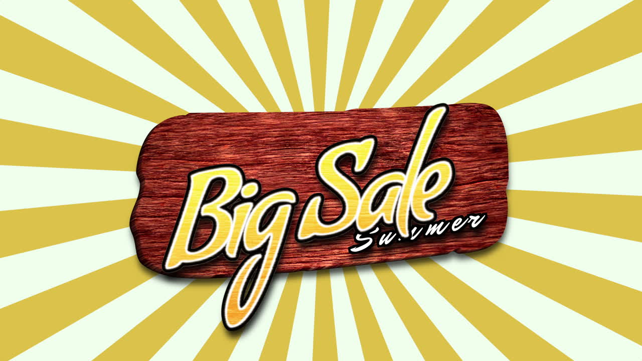 빨간색과 노란색 어지럼증과 함께 목재에 큰 여름 판매