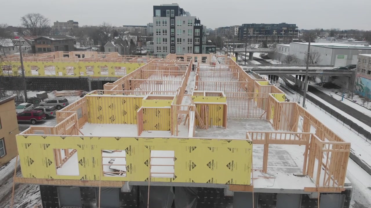 Building in construction process