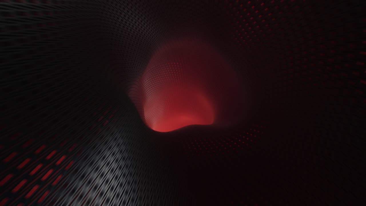 Abstract Wire Mesh Vortex Tunnel - animation