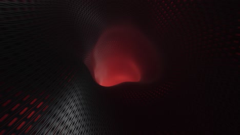 túnel de vórtice de malla de alambre abstracto - animación