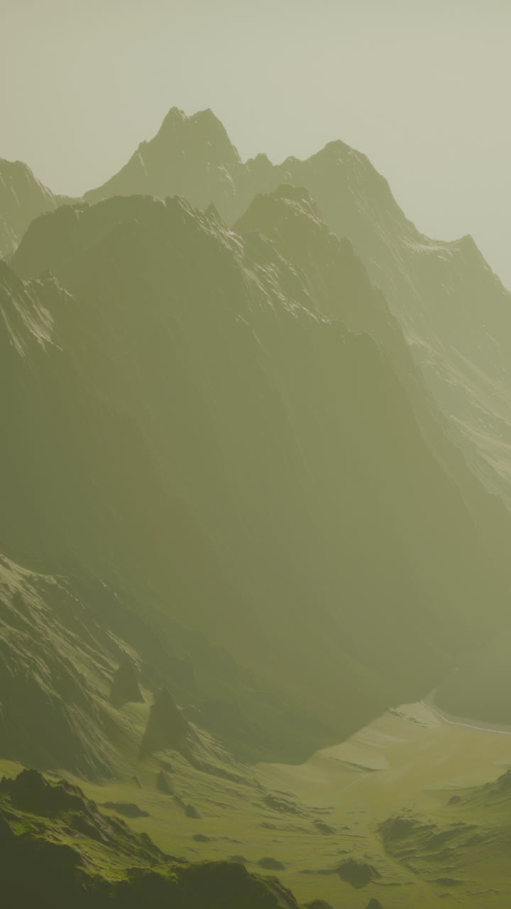 cordillera con niebla