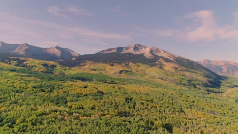 álamos tembloses girando en kebler pass, colorado
