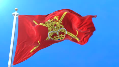 non ceremonal flag of  the british army of united kingdom. loop