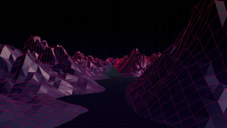 digitally generated video of mountain