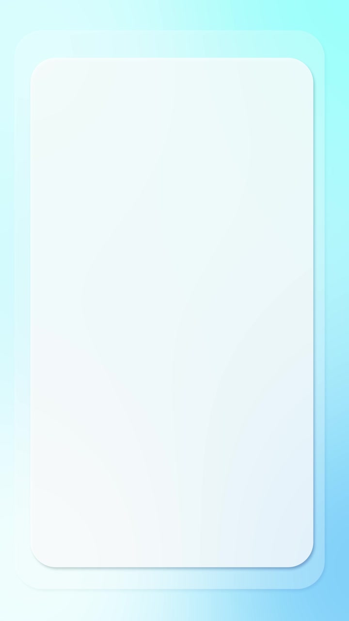 Soft blue app panel template rounded display area gentle cyan border and clean modern layout website