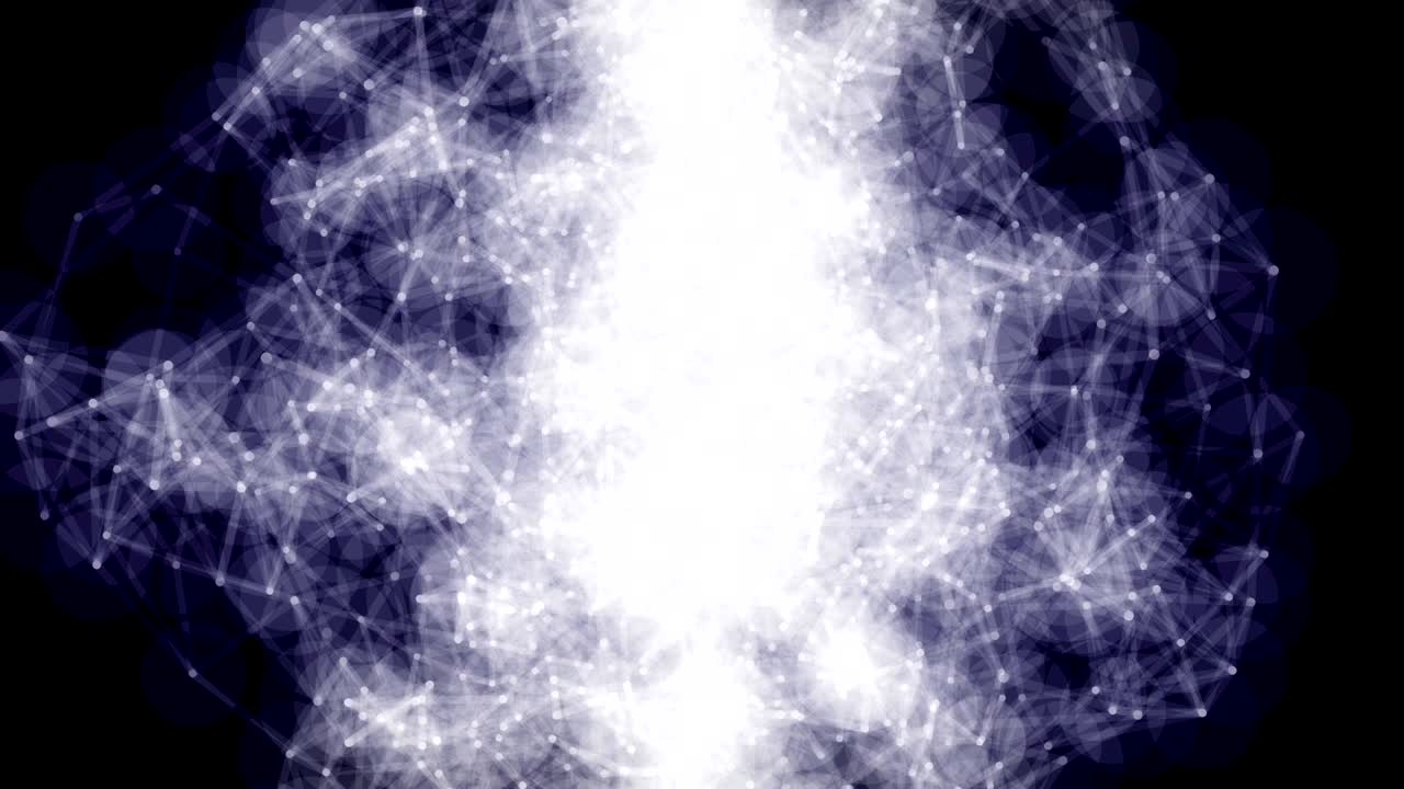 esfera de energía de partículas. electricidad y relámpagos. animación de bucle