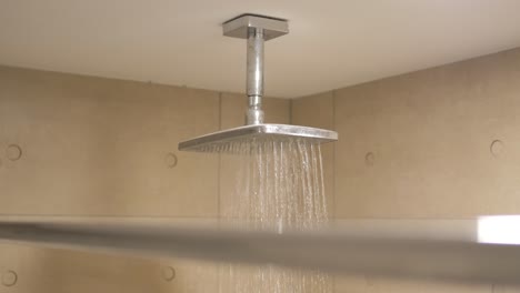 water falling from shower head