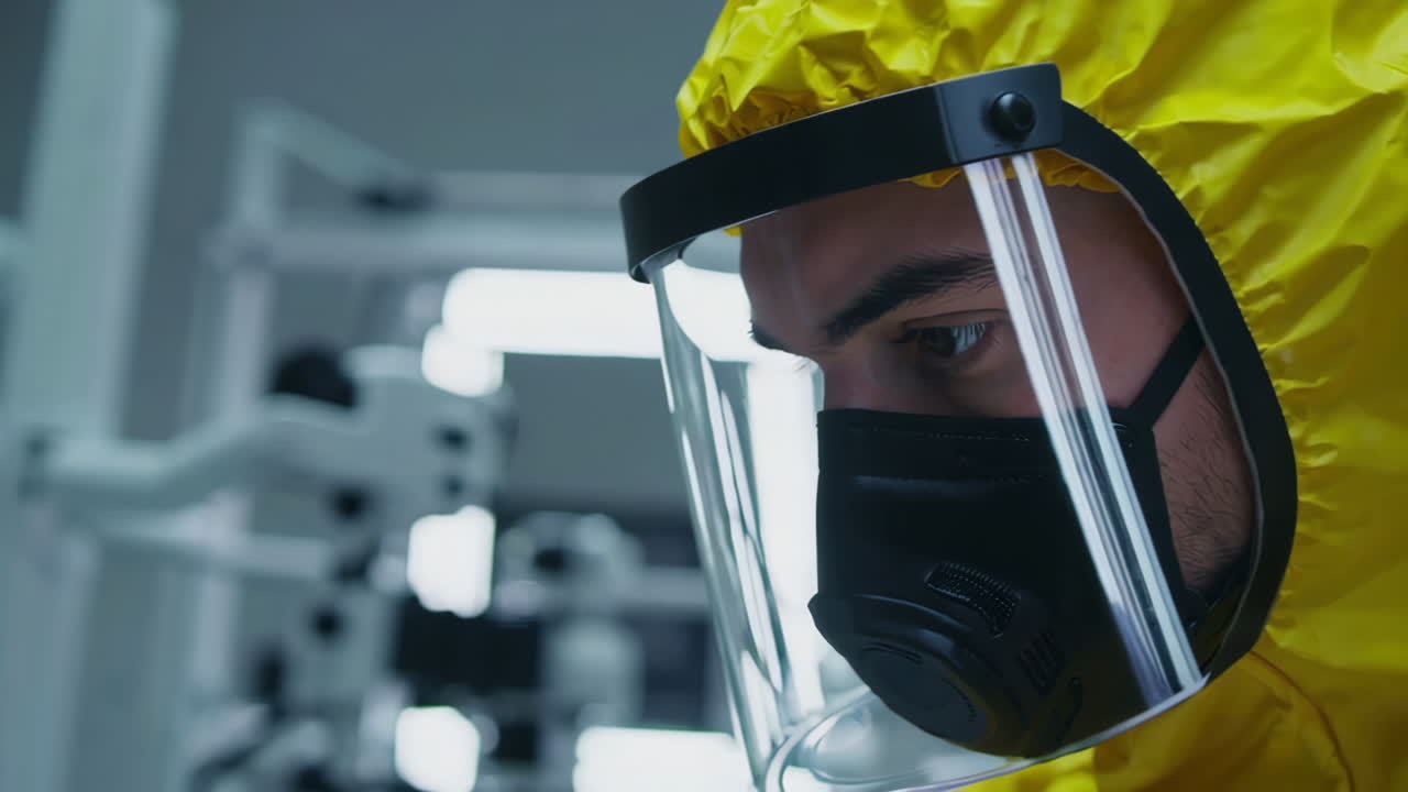 científico con equipo de protección