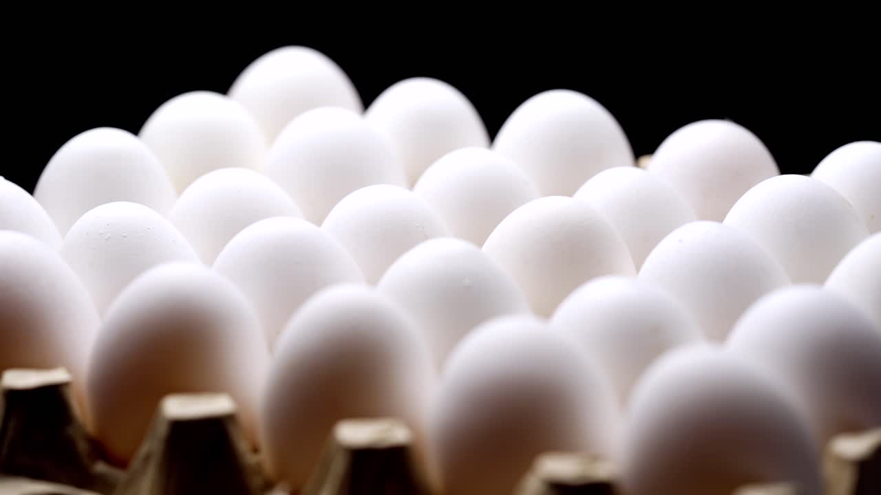 White chicken eggs. Chicken eggs in the container