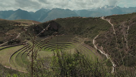 moray terraces in the sacred valley of the incas, peru