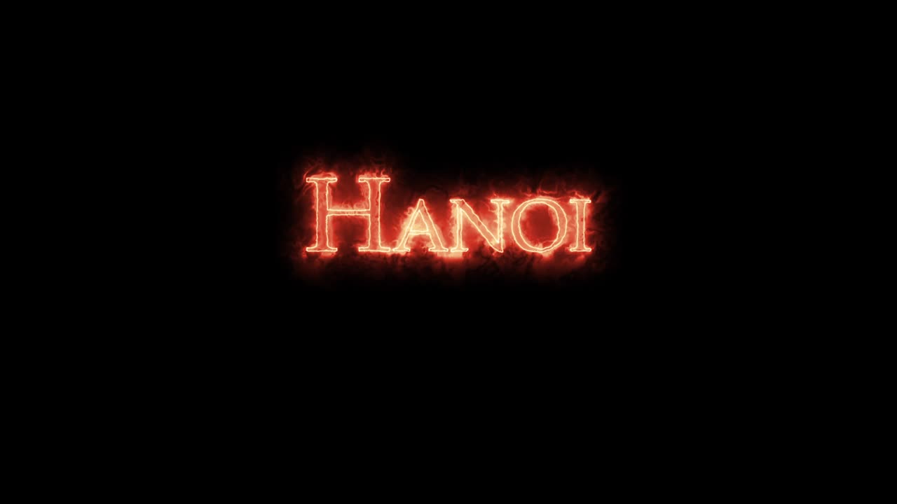 하노이는 불로 쓰여져 있습니다.