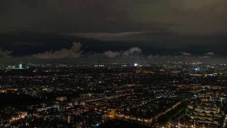 Munich-Noche-Timelapse-Horizonte-Aéreo