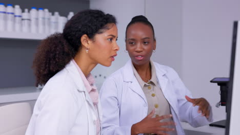 Laboratory,-computer-and-scientist-women-with-job