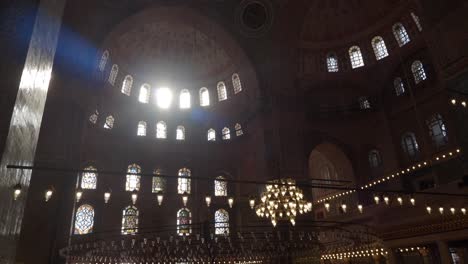 inside the hagia sophia mosque in istanbul, turkey