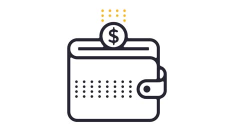 personal savings line icon animation