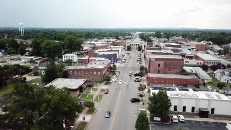 aerial pullout of graham nc county seat of alamance county