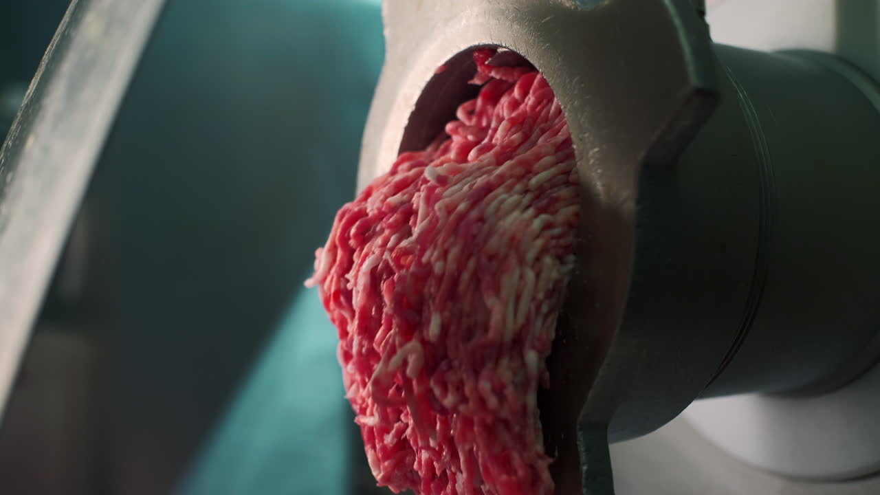 고기 밀기에서 나오는 고기