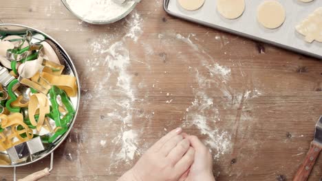 baking sugar cookies for christmas.