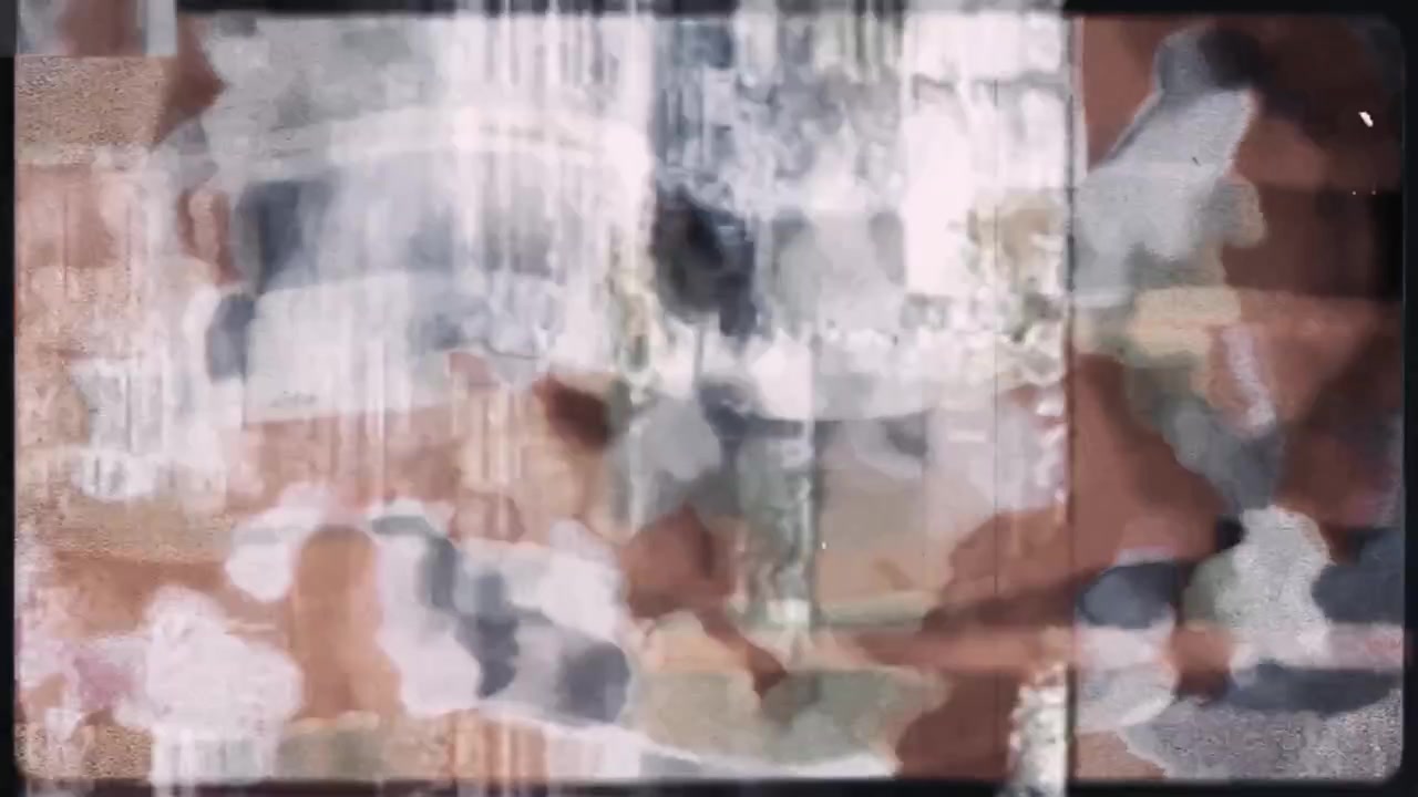 Dynamic Abstract Glitch Art Background with Shifting Colors