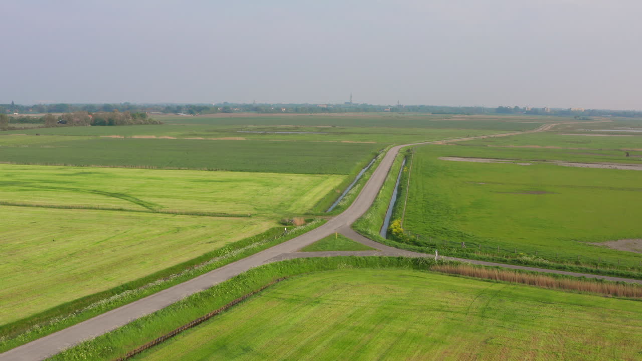 네덜란드 미들버그의 봄철 농촌 농업 지역