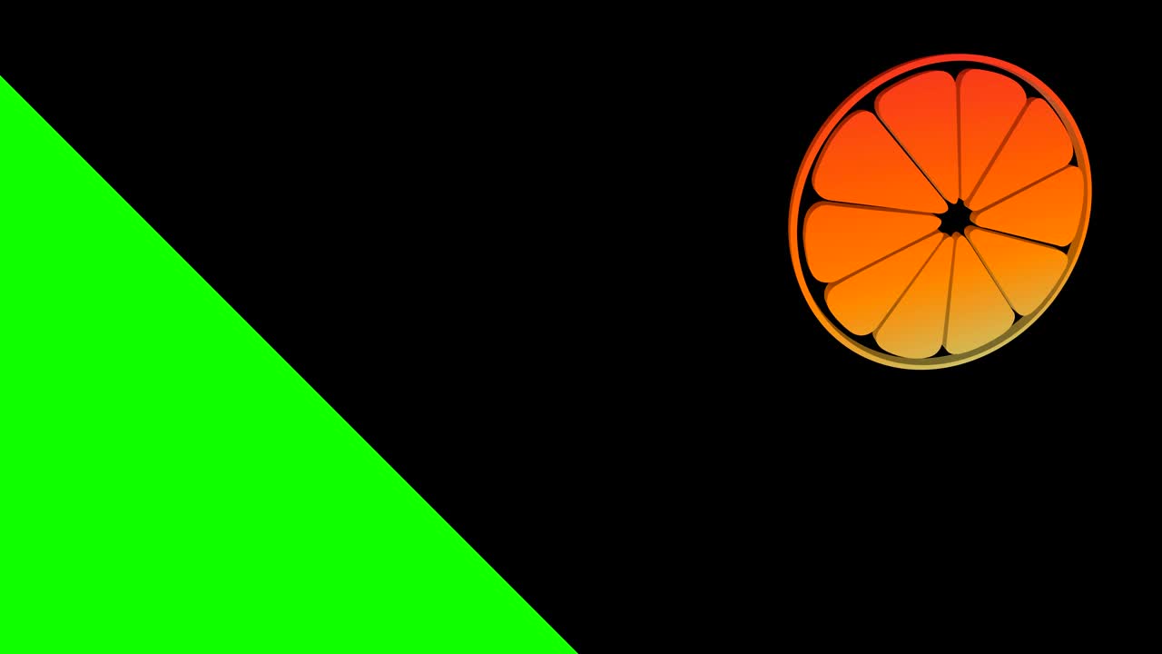 diseño gráfico que gira en el lado derecho de arriba hacia abajo cambiando de color.