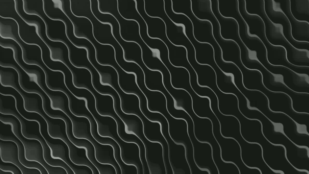 Computerized animation of small diagonal lines ,rotating and moving from side to side