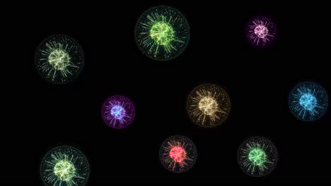fuegos artificiales abstractos y coloridos
