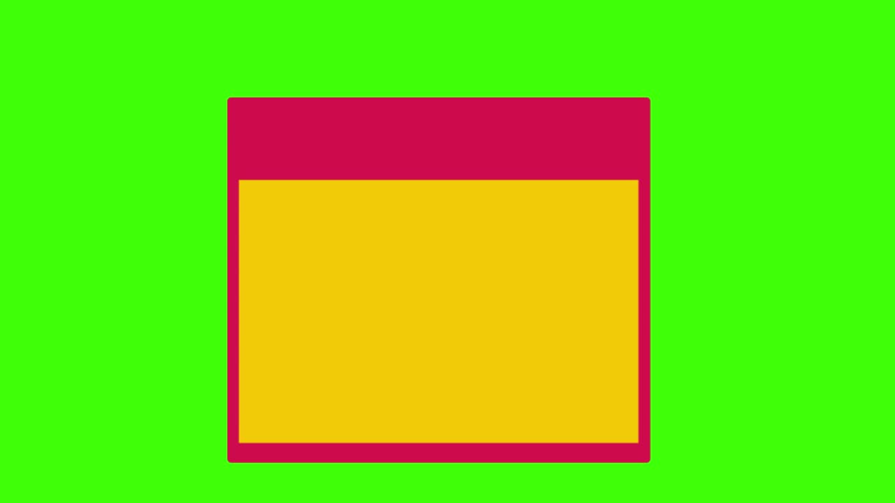 animación de un icono infográfico en un fondo de pantalla verde