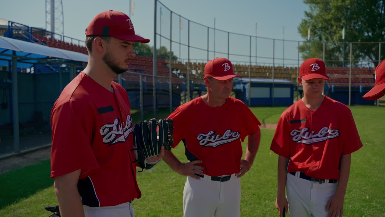 Squadra di baseball sul campo
