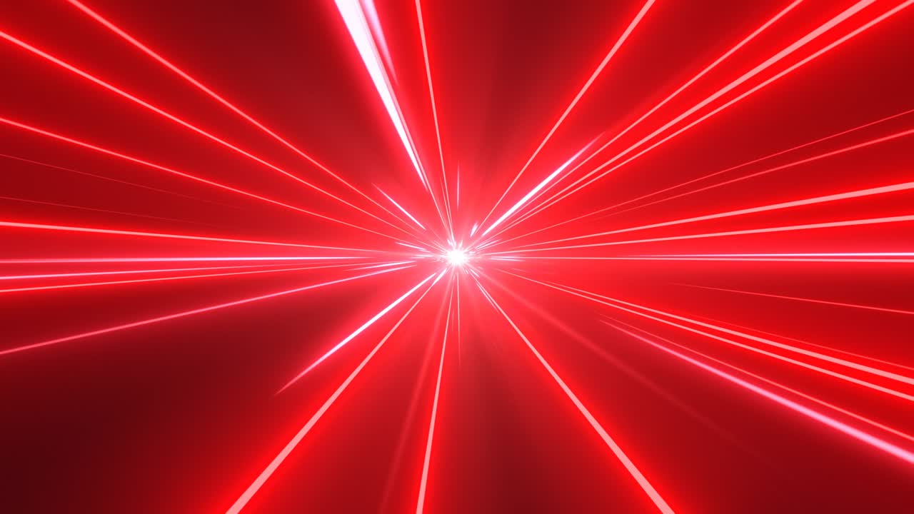 luces láser de movimiento rápido túnel de estrellas de agujero de gusano de neón rojo túnel - 4k sin costuras vj bucle de movimiento animación de fondo