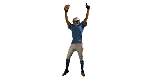 American-football-player-triumphing-with-raised-arms