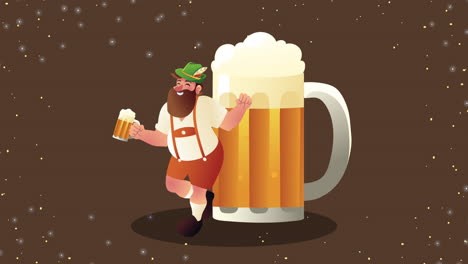 oktoberfest celebration german man and beer