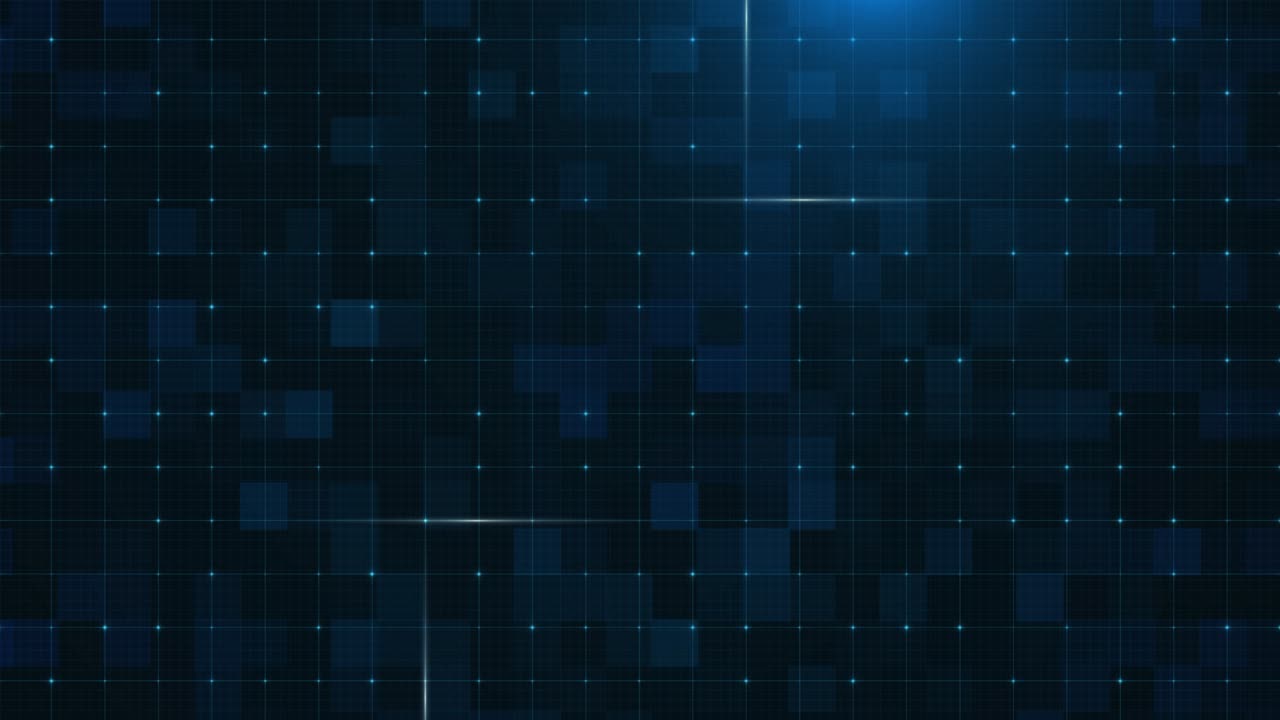 4K Plexus grid of lines and dots in perspective loop studio background.