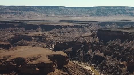 Cañón-Del-Río-Fish-En-Namibia,-Toma-Aérea-De-Drones-Africanos