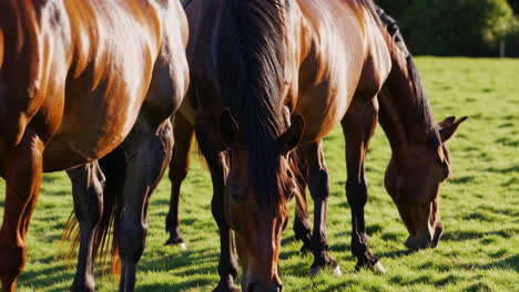 horses and farm in countryside