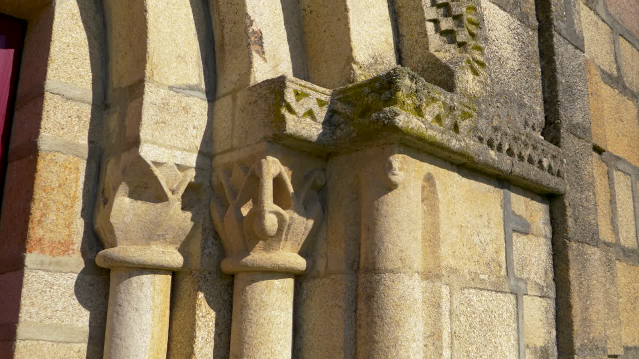 Close-up of Intricate Stone Carving on an Ancient Building